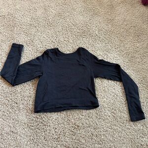 All in Motion Black Long Sleeve Tee Casual Knit